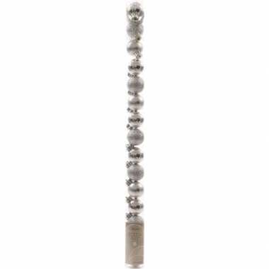 Christmas silver kerstboom decoratie mini kerstballen zilver 15 stuks