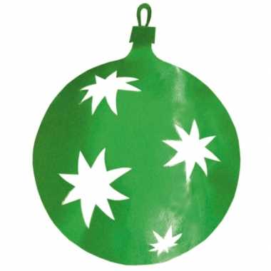 Groene kerstballen hangdecoratie 30 cm