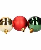 12 delige kerstballen set rood groen