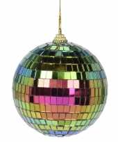 12x kerstversiering kerstdecoratie gekleurde disco kerstballen 6 cm