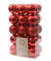 30 delige kerstballen set rood
