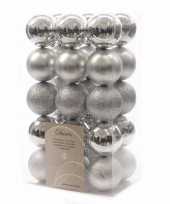 30 delige kerstballen set zilver