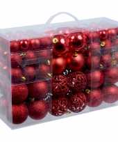 3x stuks kerstballen pakket met 100 rode voordelige kerstballen