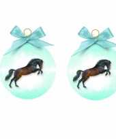3x stuks paarden kerstballen kerstversiering 8 cm