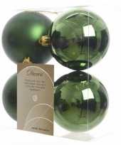 4 delige kerstballen set groen