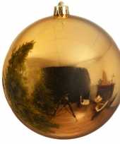 4x grote raam deur kerstboom decoratie gouden kerstballen 14 cm glans
