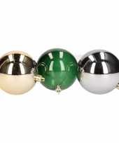 6 delige kerstballen set blauw groen