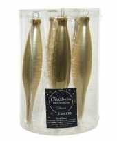 6x glazen pegels kerstballen glans mat champagne beige 15 cm kerstboom versiering decoratie