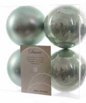 8 delige kerstballen set mint groen