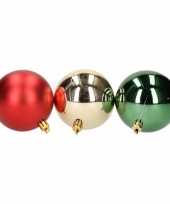 9 delige kerstballen set rood groen
