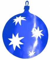 Blauwe kerstballen hangdecoratie 40 cm