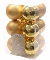 Christmas gold kerstboom decoratie kerstballen goud 12 stuks