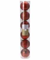 Classic red kerstballen set plastic 6 stuks