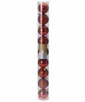 Classic red kerstballen set plastic 9 stuks