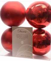 Elegant christmas kerstboom decoratie kerstballen 10 cm rood 4 stuks