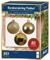 Gouden kerstballen pakket 85 delig voor 180 cm boom