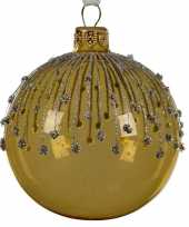 Gouden kerstballen transparant 8 cm 10104722