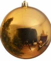 Grote raam deur kerstboom decoratie gouden kerstballen 25 cm glans