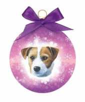 Huisdieren kerstballen jack russells honden 8 cm