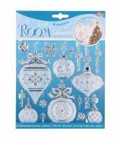 Kerst decoratie stickers kerstballen plaatjes 18 x 24 cm