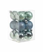 Onbreekbare mintgroene kerstballen 12x
