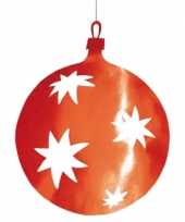 Rode kerstballen hangdecoratie 40 cm