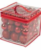 Rode kerstballen onbreekbaar 77 stuks 4 6 8 cm