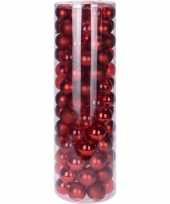 Rode kerstballen set 6 cm