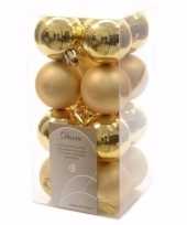 Sweet christmas kerstboom decoratie kerstballen goud 16 stuks 10097156